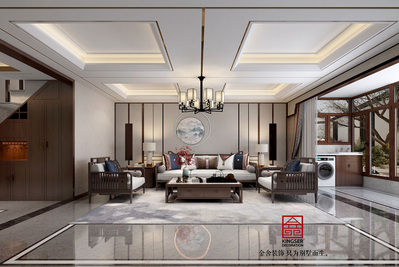 墅洋居禮四室兩廳新中式裝修設(shè)計(jì)