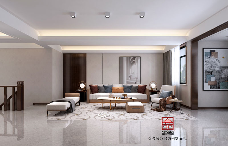 墅洋居禮四室兩廳新中式裝修設(shè)計(jì)