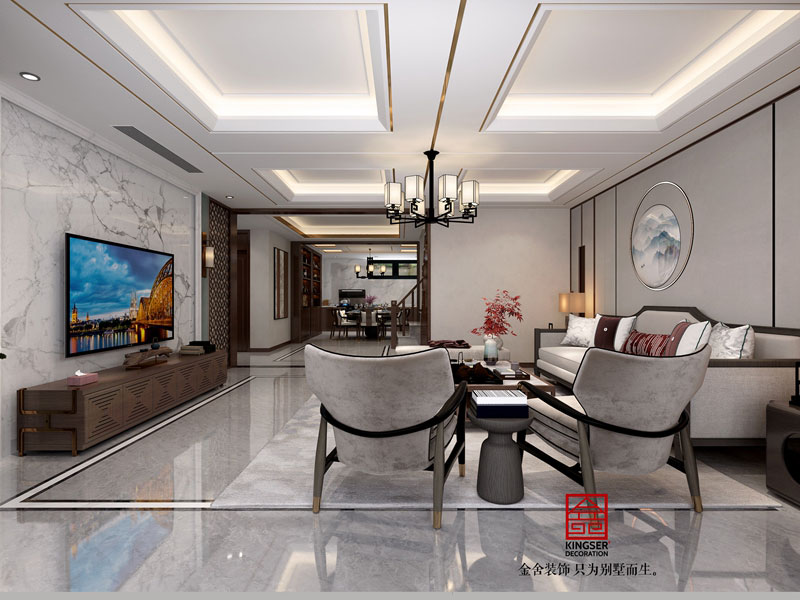 墅洋居禮四室兩廳新中式裝修設(shè)計(jì)