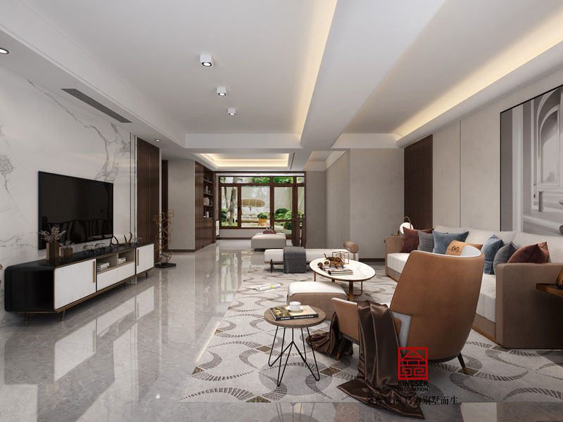 墅洋居禮四室兩廳新中式裝修設(shè)計(jì)