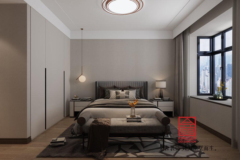 東方觀邸145平米現(xiàn)代簡(jiǎn)約裝修-臥室