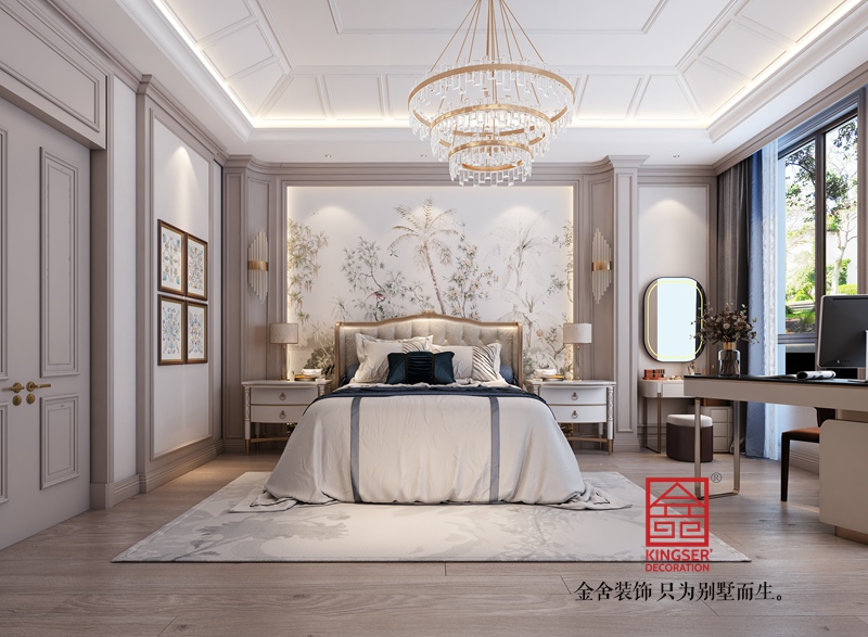 榮盛御府400平米美式風格裝修-臥室