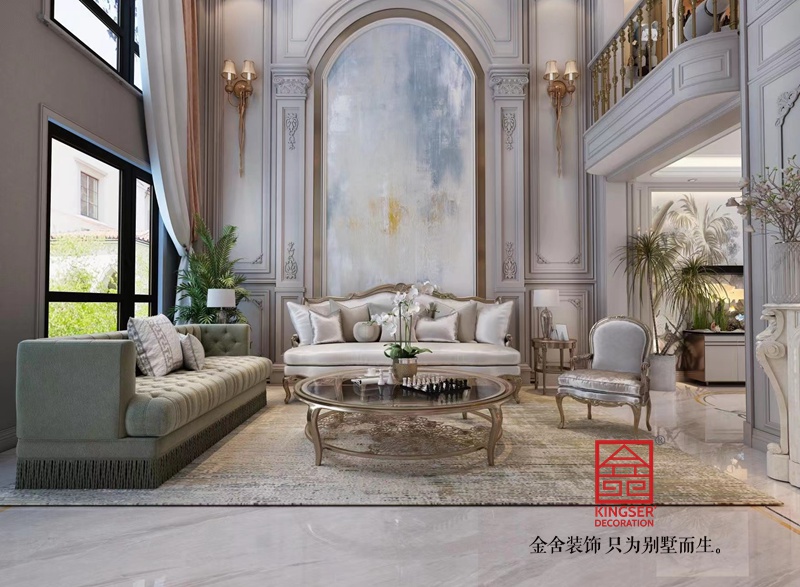 榮盛御府400平米美式風格裝修-客廳