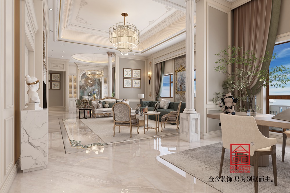 匯君城277平米歐式風格裝修-客廳