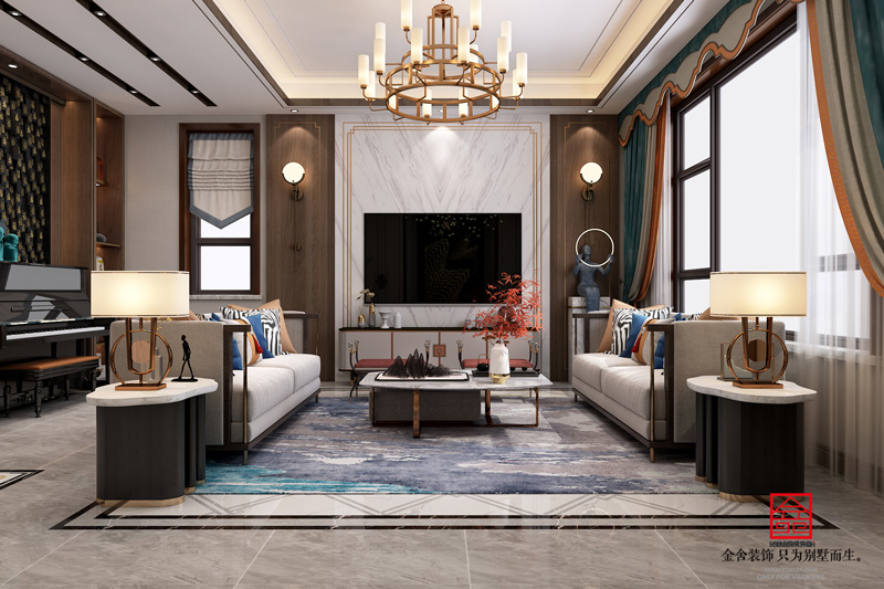 大者聯(lián)排別墅-混搭-電視墻設(shè)計效果圖