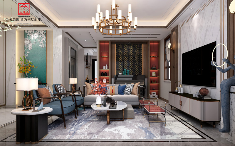 大者聯(lián)排別墅-混搭-客廳設(shè)計效果圖