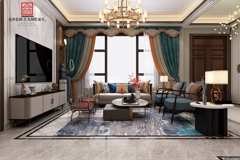 大者聯(lián)排別墅-混搭-客廳設(shè)計效果圖