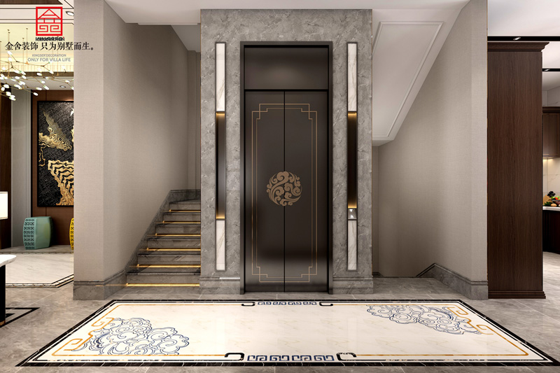 大者聯(lián)排別墅-混搭-電梯間設(shè)計效果圖