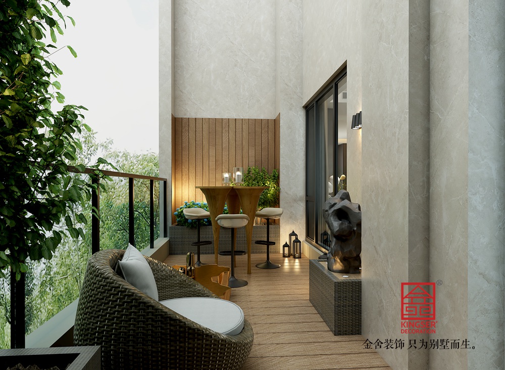 瑞凝府182平米意式輕奢風格裝修-陽臺