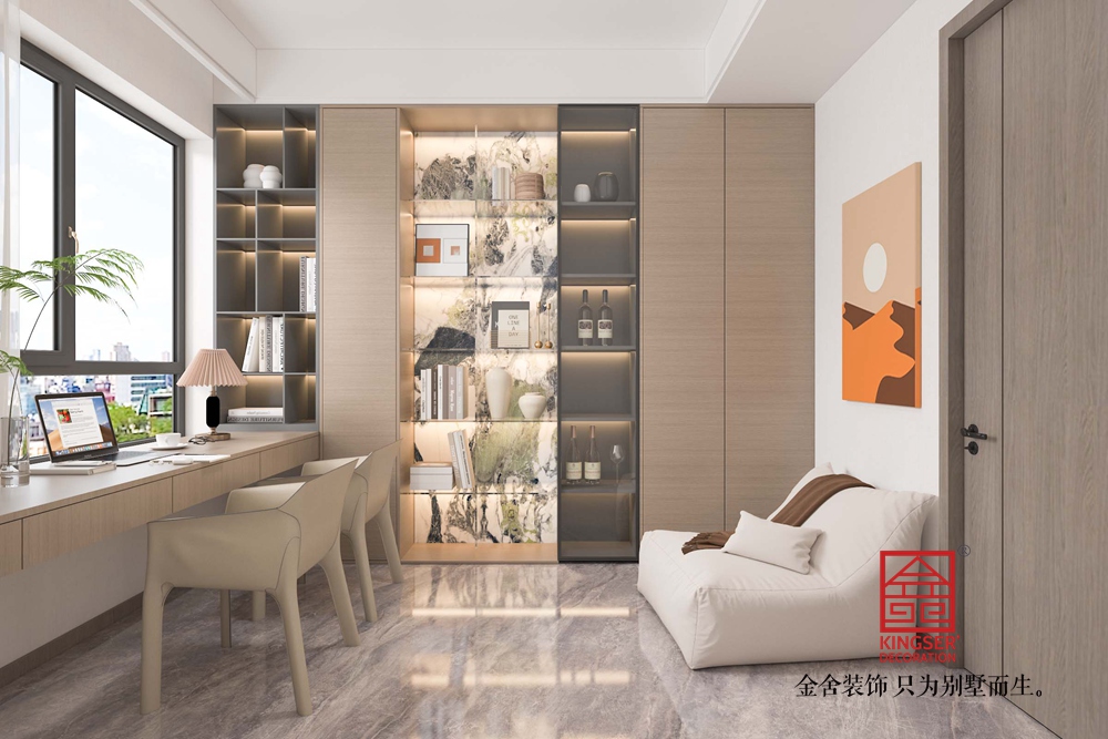 瑞凝府269平米新中式風格裝修-書房
