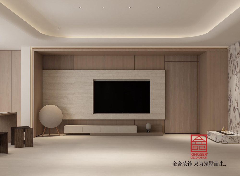 棠樾府265平米現代簡約風格裝修-客廳