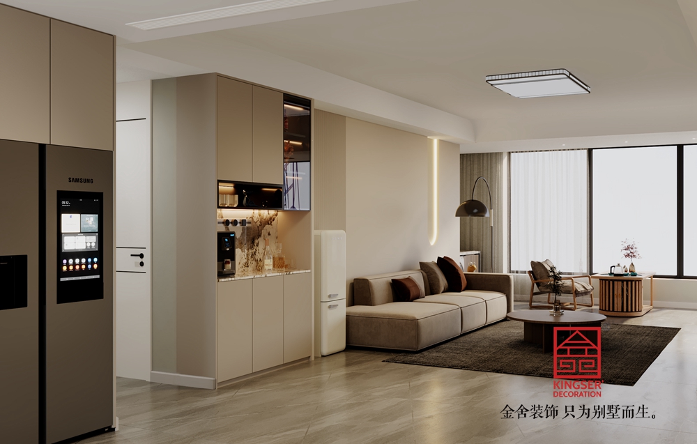 九里晴川144平米現(xiàn)代簡約裝修-客廳