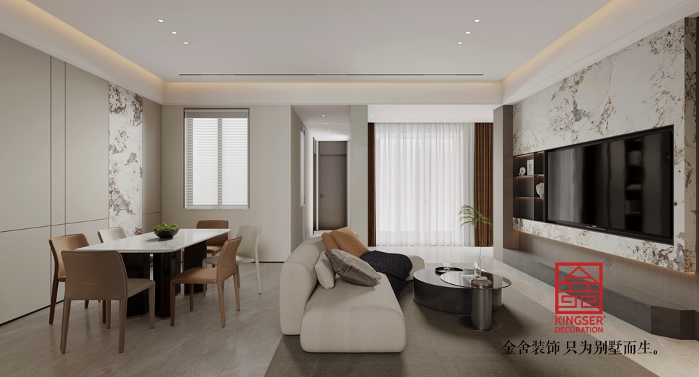 西山燕盧130平米現(xiàn)代風(fēng)格裝修-客廳