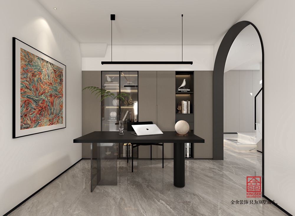 正基九辰270平米現(xiàn)代風(fēng)格裝修-書(shū)房