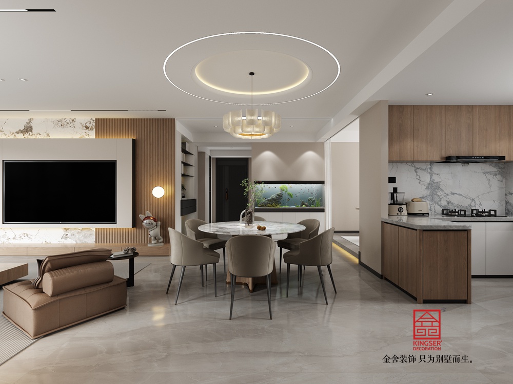 瑞凝府181平米現(xiàn)代簡約風格裝修-餐廳