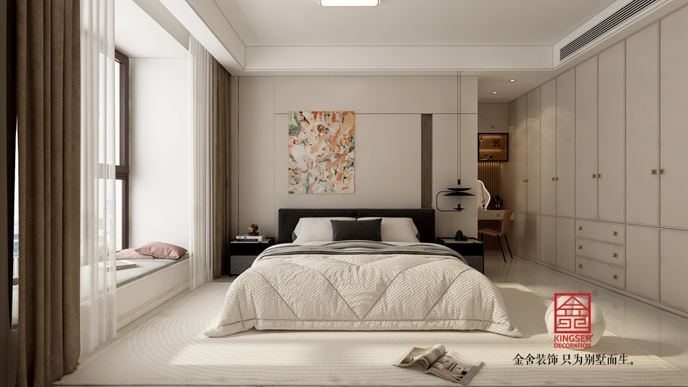 瑞凝府185平米現(xiàn)代簡(jiǎn)約裝修-臥室