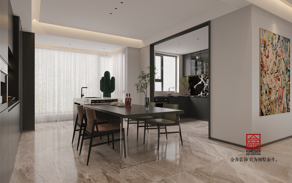交投高新苑229平米現(xiàn)代簡約風格裝修-餐廳