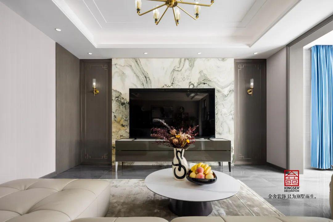 大者別墅400平米輕奢風(fēng)格裝修-客廳