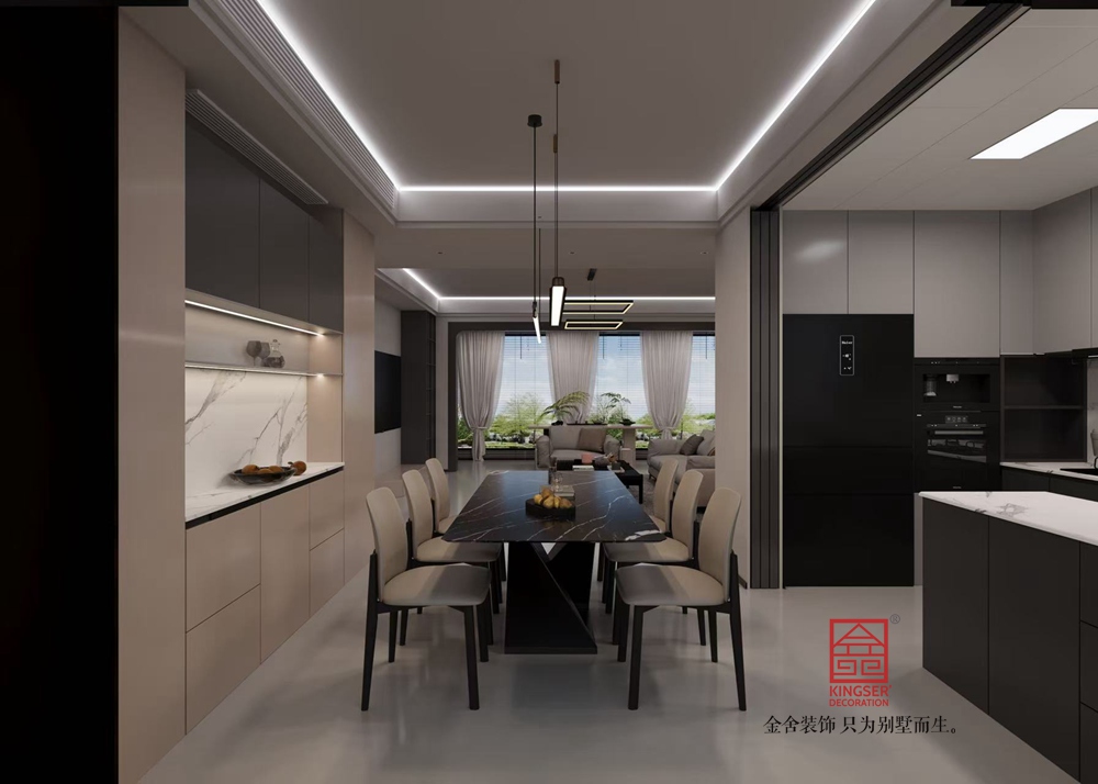 交投高新苑193平米現(xiàn)代簡約風格裝修-餐廳