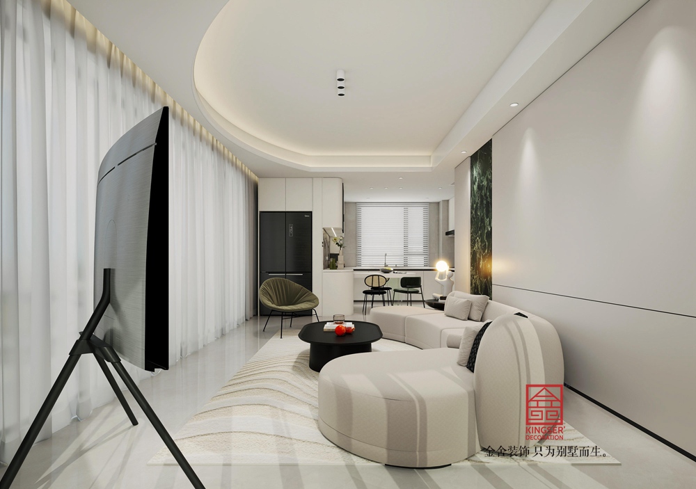 瑞璟春和145平米現(xiàn)代風(fēng)格裝修-客廳