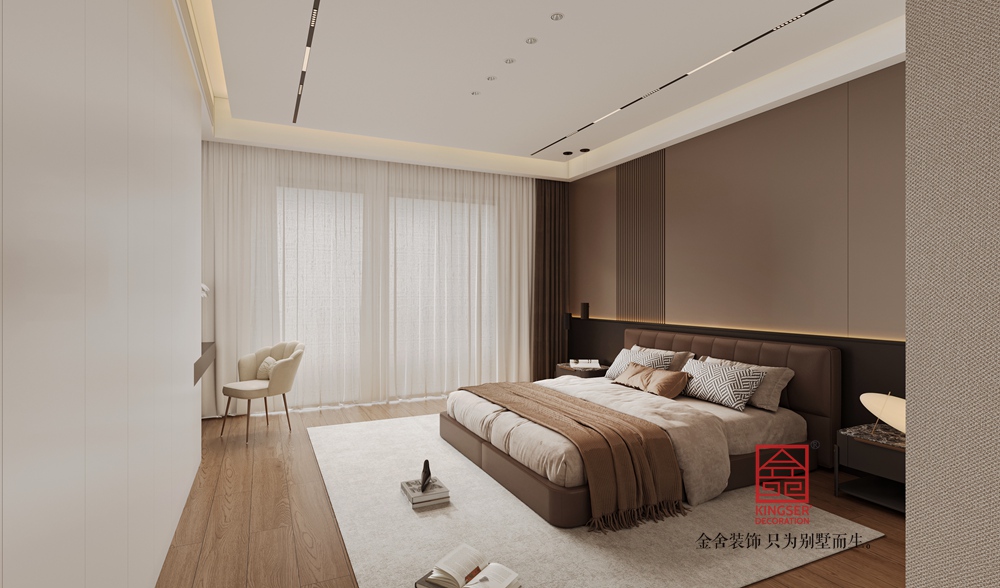 高新苑269平米現(xiàn)代雅奢裝修-臥室