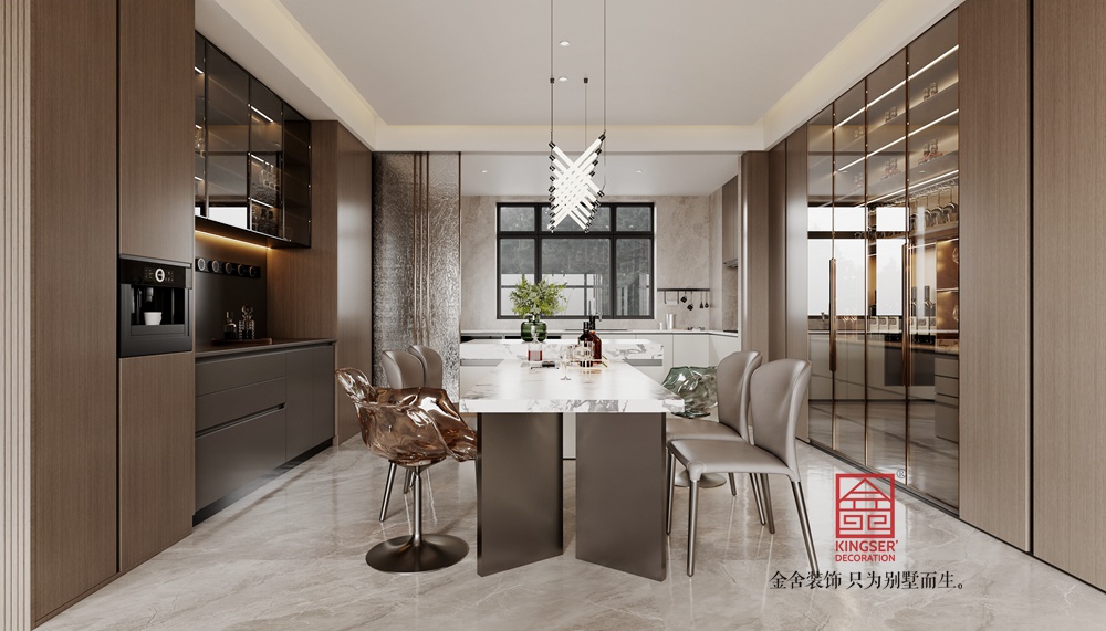 龍湖天奕230平米意式輕奢風(fēng)格裝修-餐廳