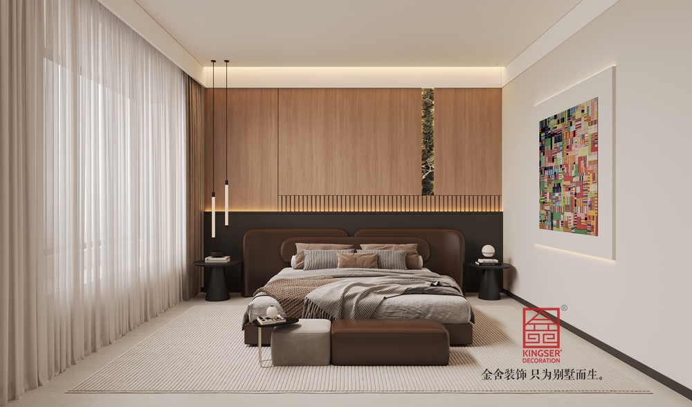 嘉和名著230平米意式輕奢風(fēng)格裝修-臥室