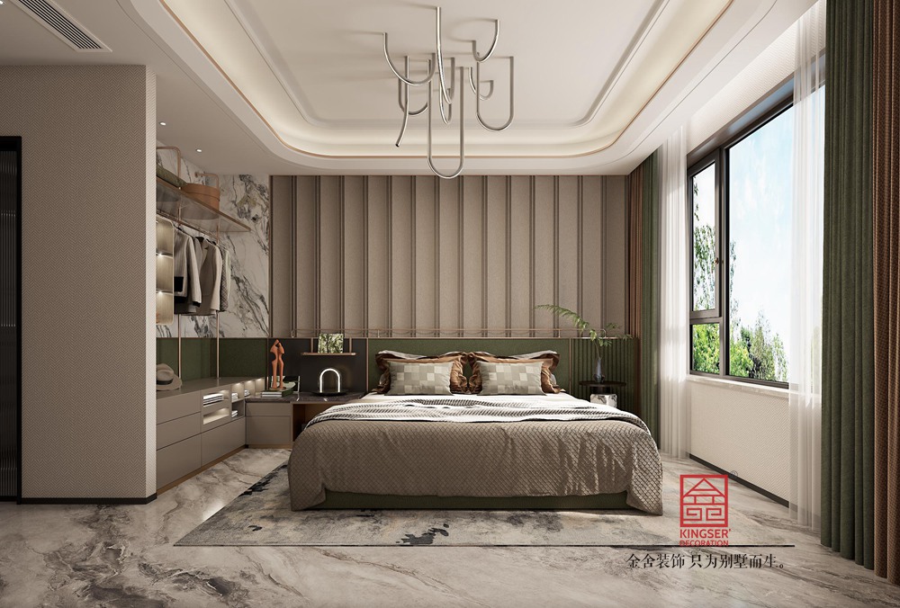 中海峯235平米現(xiàn)代重奢風(fēng)格裝修-臥室