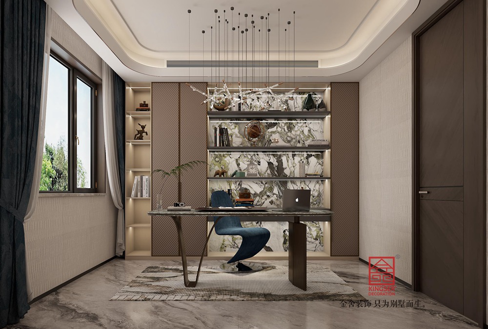 中海峯235平米現(xiàn)代重奢風(fēng)格裝修-書(shū)房