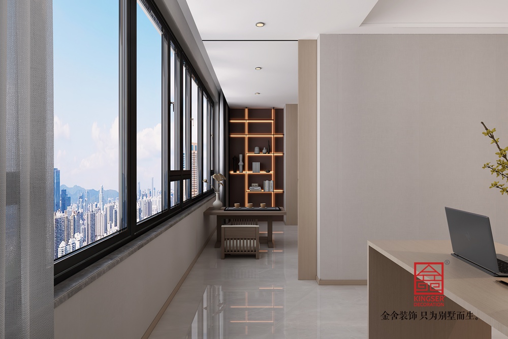 錦江府150平米現(xiàn)代簡約裝修-陽臺