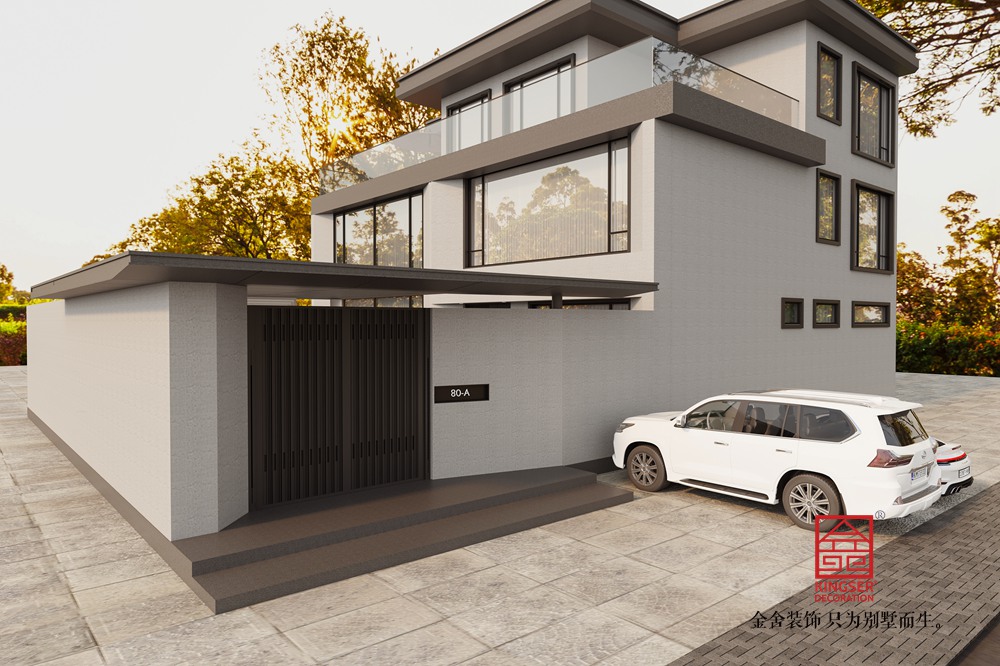 安平自建別墅700平米現(xiàn)代簡約風(fēng)格裝修-庭院