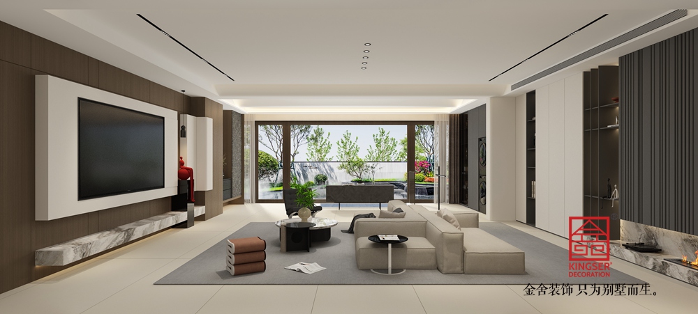 嘉禾名著500平米意式極簡風(fēng)格裝修-客廳