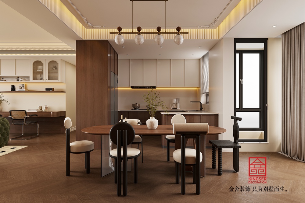 高薪苑190平米中古風(fēng)裝修-餐廳