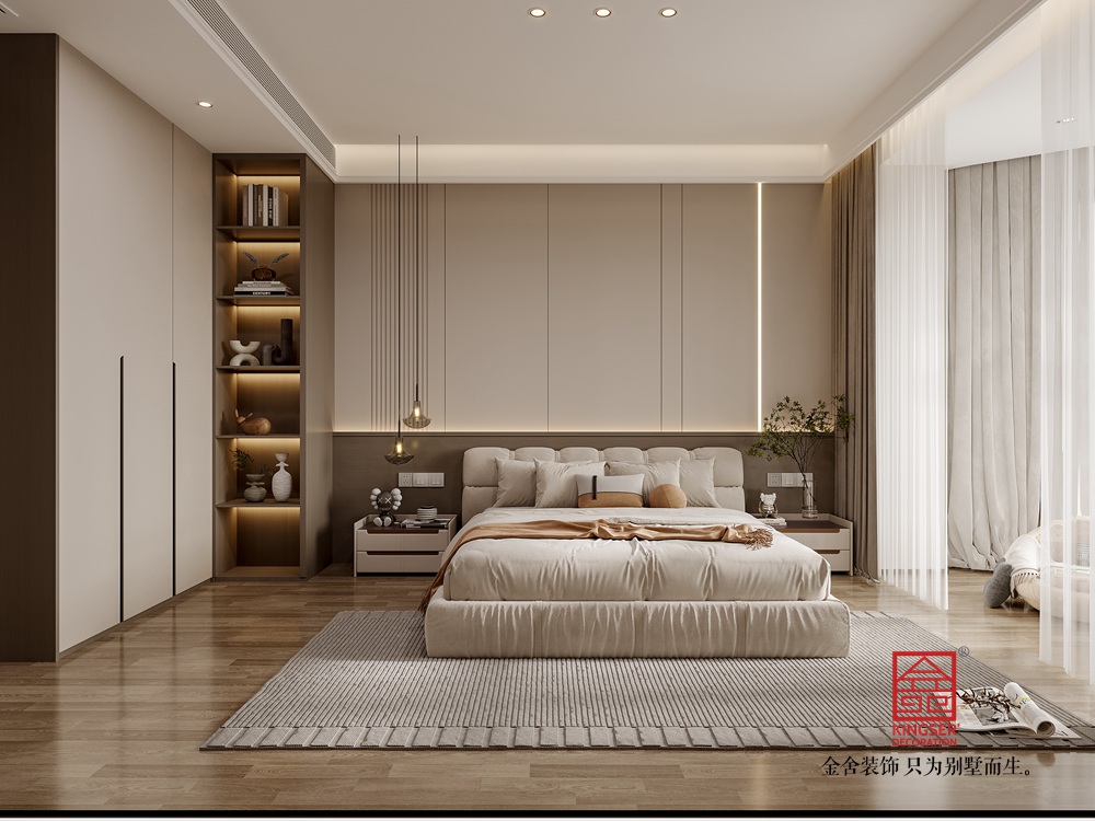 盛宏嘉苑350平米現(xiàn)代簡(jiǎn)約風(fēng)格裝修-臥室