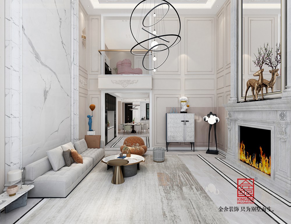 榮盛御府415平輕法極簡(jiǎn)裝修-客廳