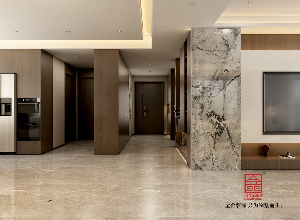 瑞凝府185平米現(xiàn)代輕奢風(fēng)格裝修-門(mén)廳