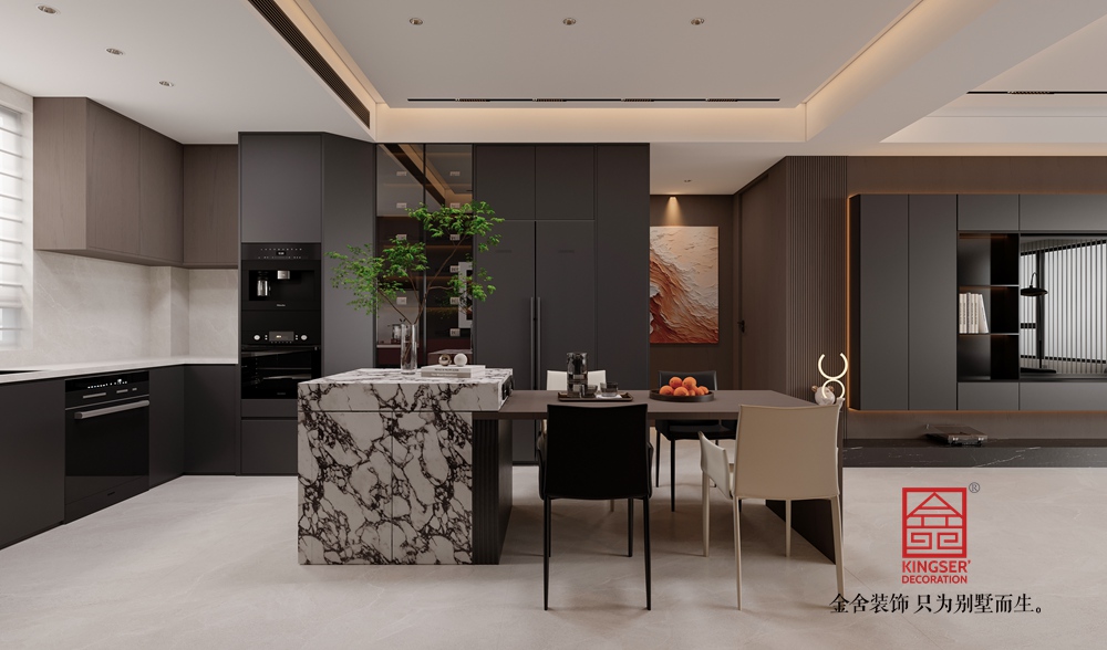 云和賦135平米意式輕奢風(fēng)格裝修-餐廳