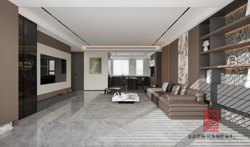 云和賦146平米現(xiàn)代簡約裝修-客廳