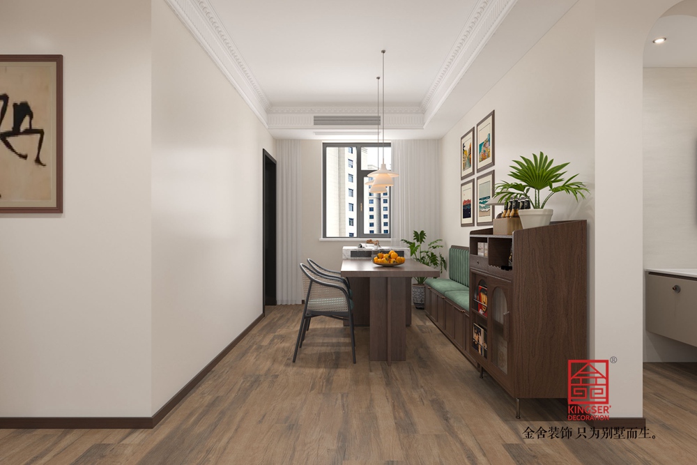 維多利亞五期158平米中古風(fēng)格裝修-餐廳