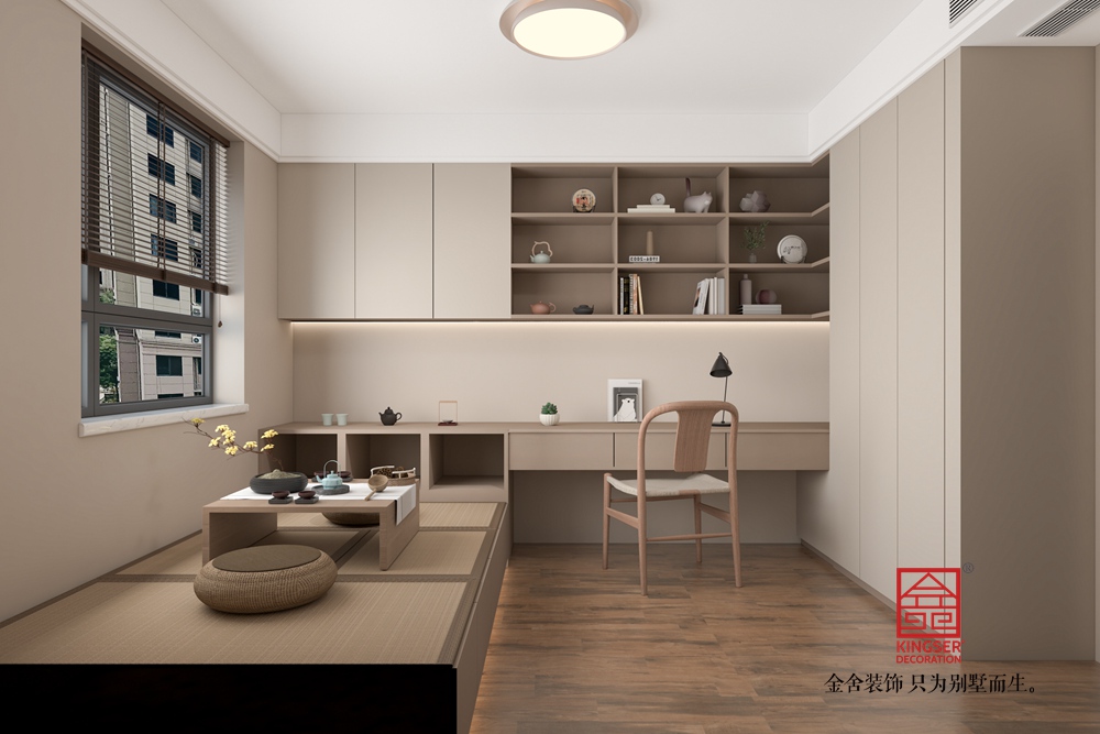 維多利亞五期158平米中古風(fēng)格裝修-書(shū)房