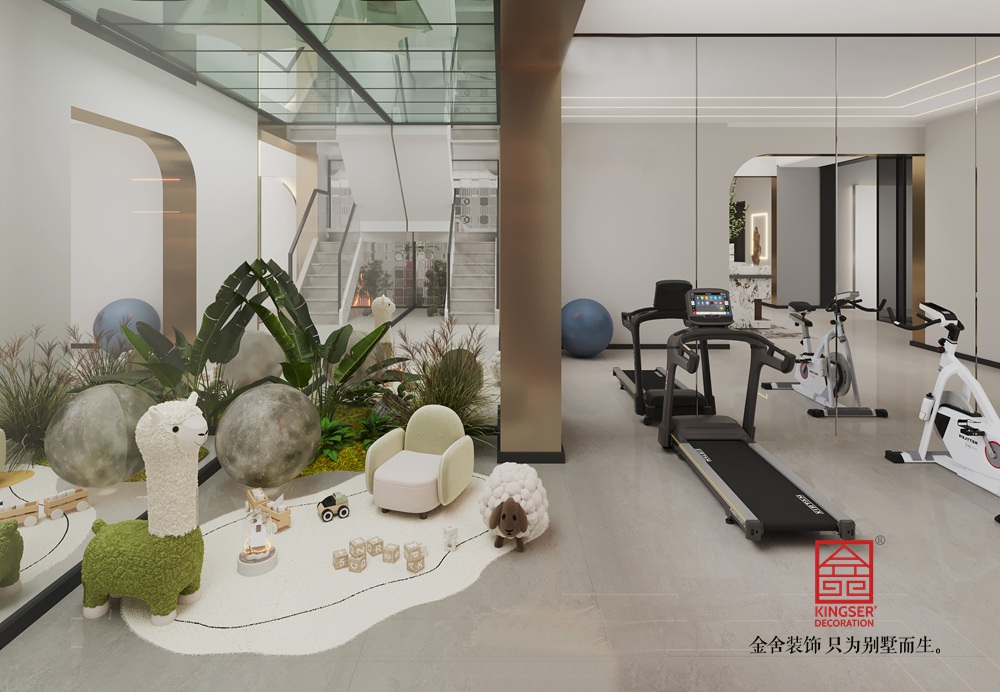 金地閱峯300平米現(xiàn)代輕奢風(fēng)格裝修-休閑區(qū)